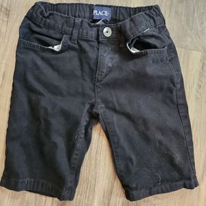 Girls Black Bermuda Shorts